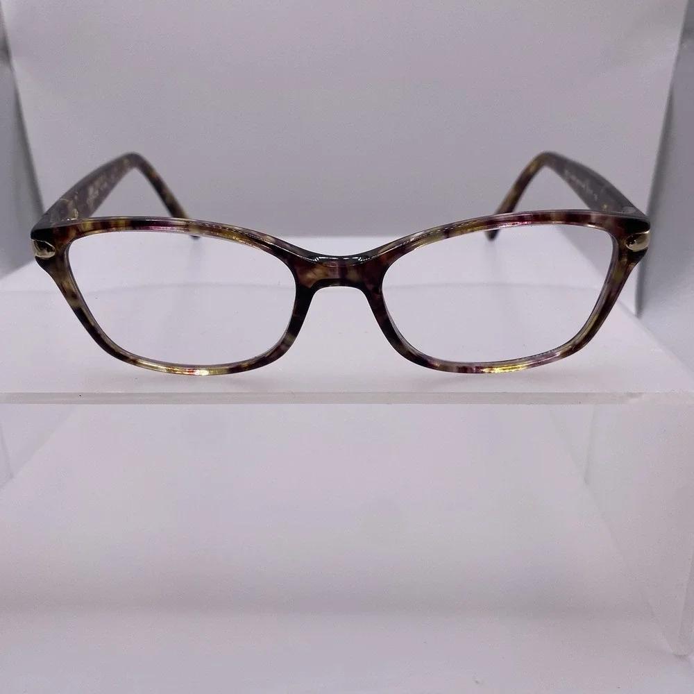 Coach Eyeglasses Women FRAME ONLY HC6065 51-17-135 Confetti Light Brown 001